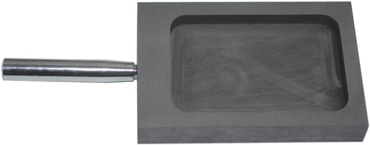 Gold-Zilver-Grafiet-Staafvorm, Tiegel voor smelten, gieten, verfijnen met metaalstang (1 kg (plat))