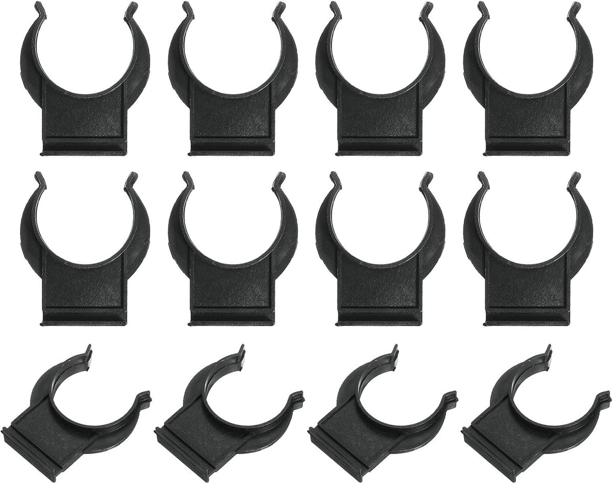 12 stuks 4 x 3 cm nivelleringsvoet van kunststof voor keukenvoetclips, poten voor meubels, plinten, clips voor voeten voor bank, kast, tafel, zwart