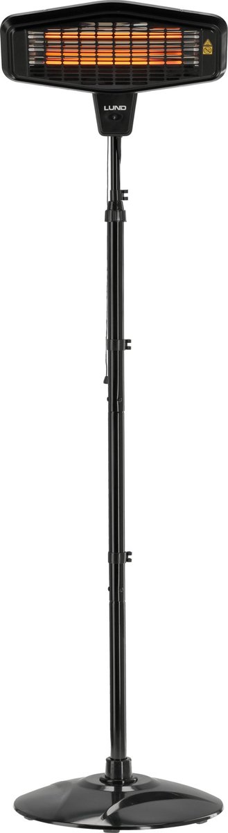 Infrarood Heater & Terrasverwarmer - 2200W - Met Afstandsbediening & Trekkoordschakelaar - IP24 Spatwaterdicht - 3 Warmtestanden (730W / 1460W / 2200W) - Infrarood Straler voor Wand & Statief - Binnen & Buiten - Garage, Terras & Balkon