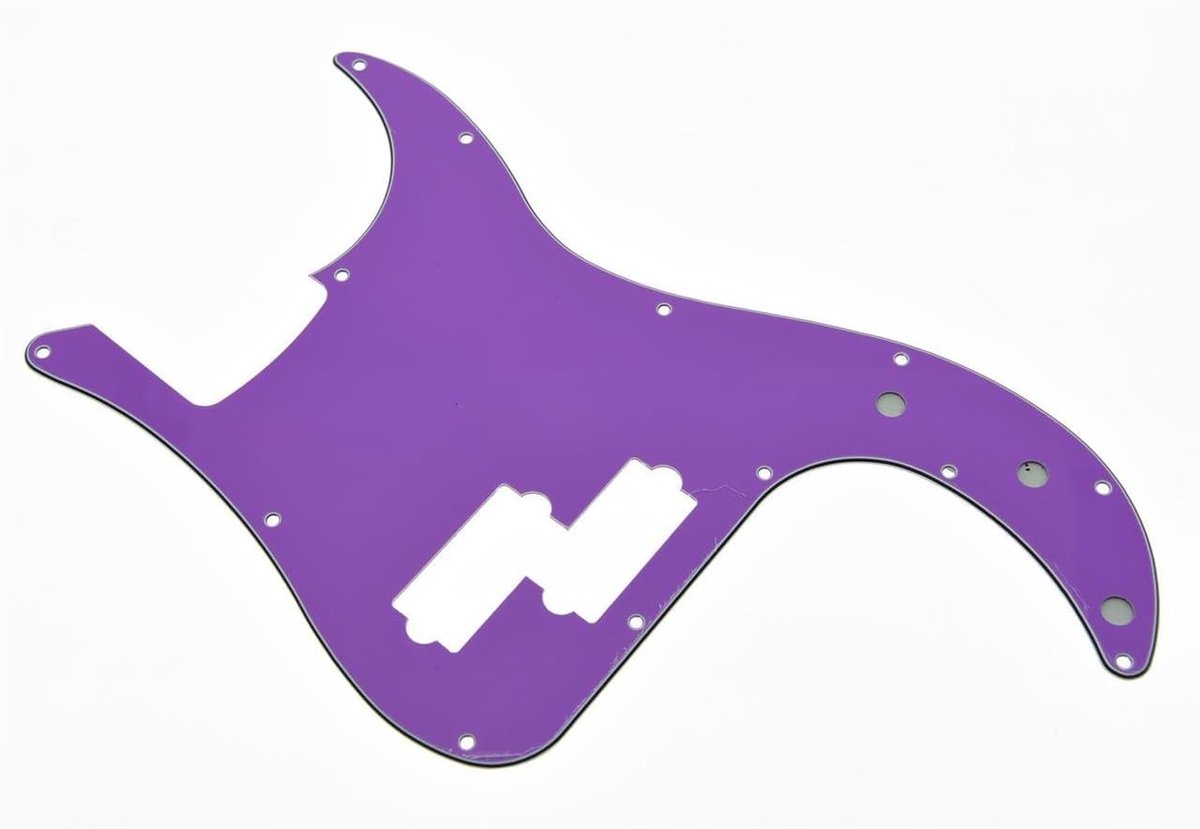 13 Hole P Bass Stijl Slagplaat PB Scratch Plaat Bass Slagplaat voor USA/Mexico Precisie P Bass Paars 3 Ply