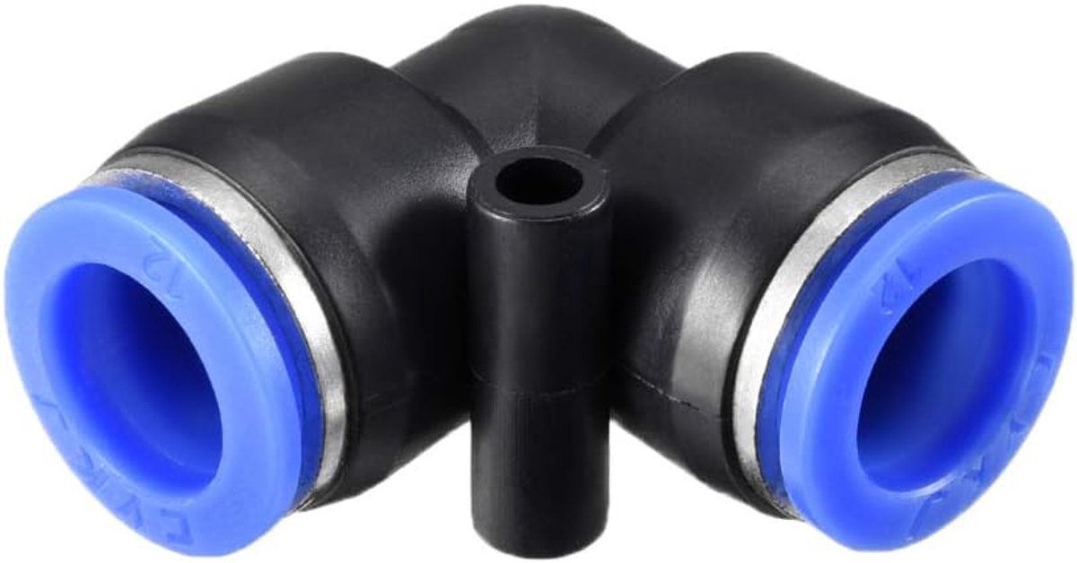 Sourcing map 5 stuks drukken naar aansluiting toebehoren buisboog verbinden 12 mm of 15/32 inch of blauw de