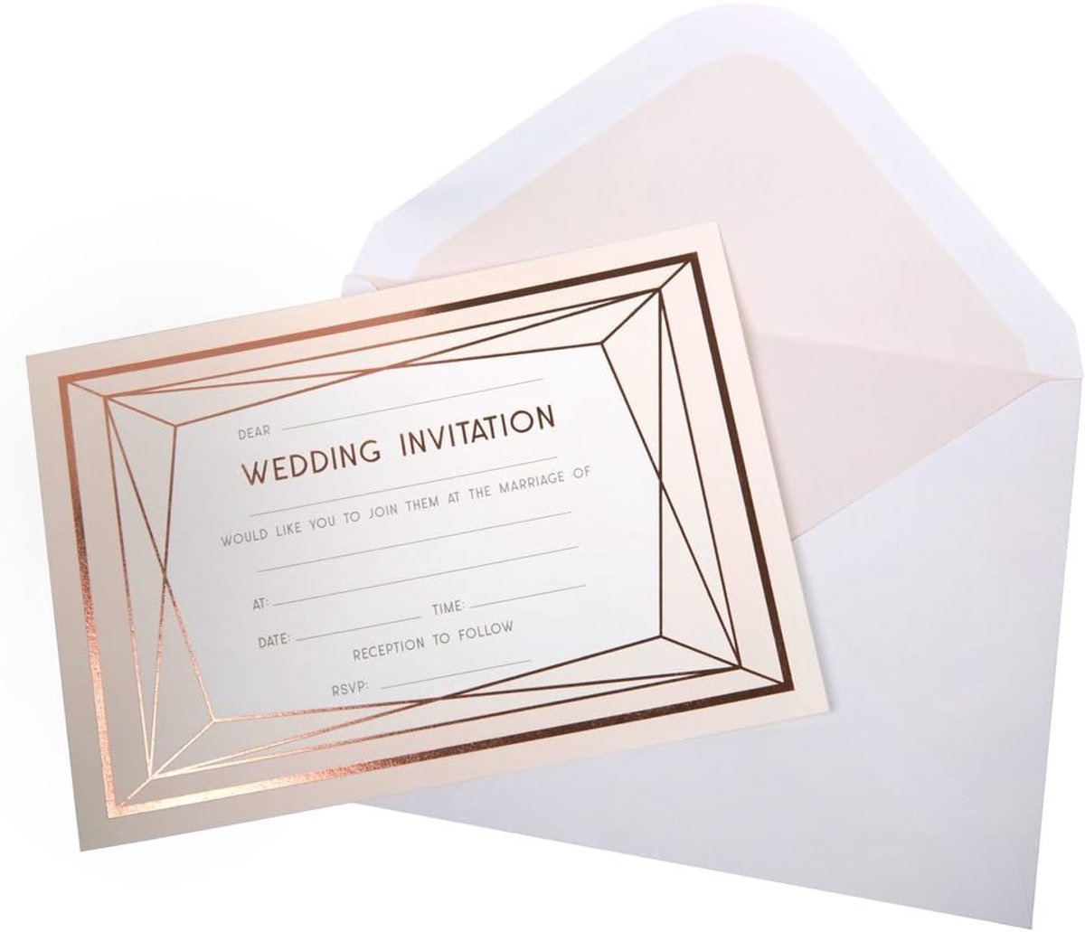 Uitnodigingen met enveloppen, 10 stuks