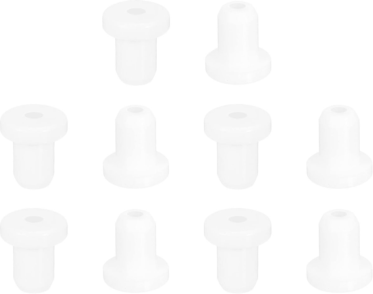 38 stuks rubberen schijven, boorgat 4 mm, binnengat 2 mm, witte schijfschijf van siliconen voor bedrading, auto