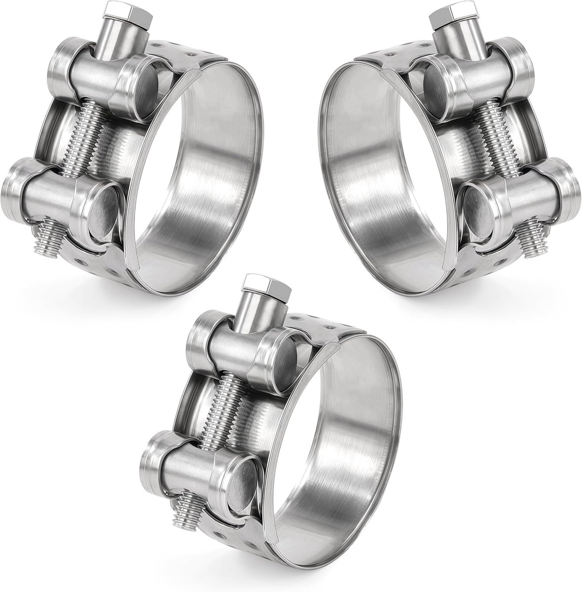 44-47 mm roestvrij staal motorfiets uitlaat klemmen breedbandklemmen 3 stuks voor gebruik op de uitlaat slang waterpijp