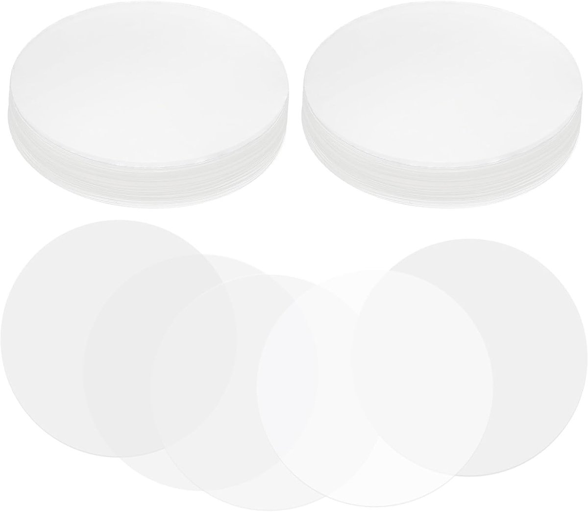 2,1 inch (54 mm) badgefolie, 200 stuks transparante cirkel Mylars plastic badge beschermfolie voor 1,7 inch 44 mm ronde badge knopmaker benodigdheden doe-het-zelf kunst ambachten
