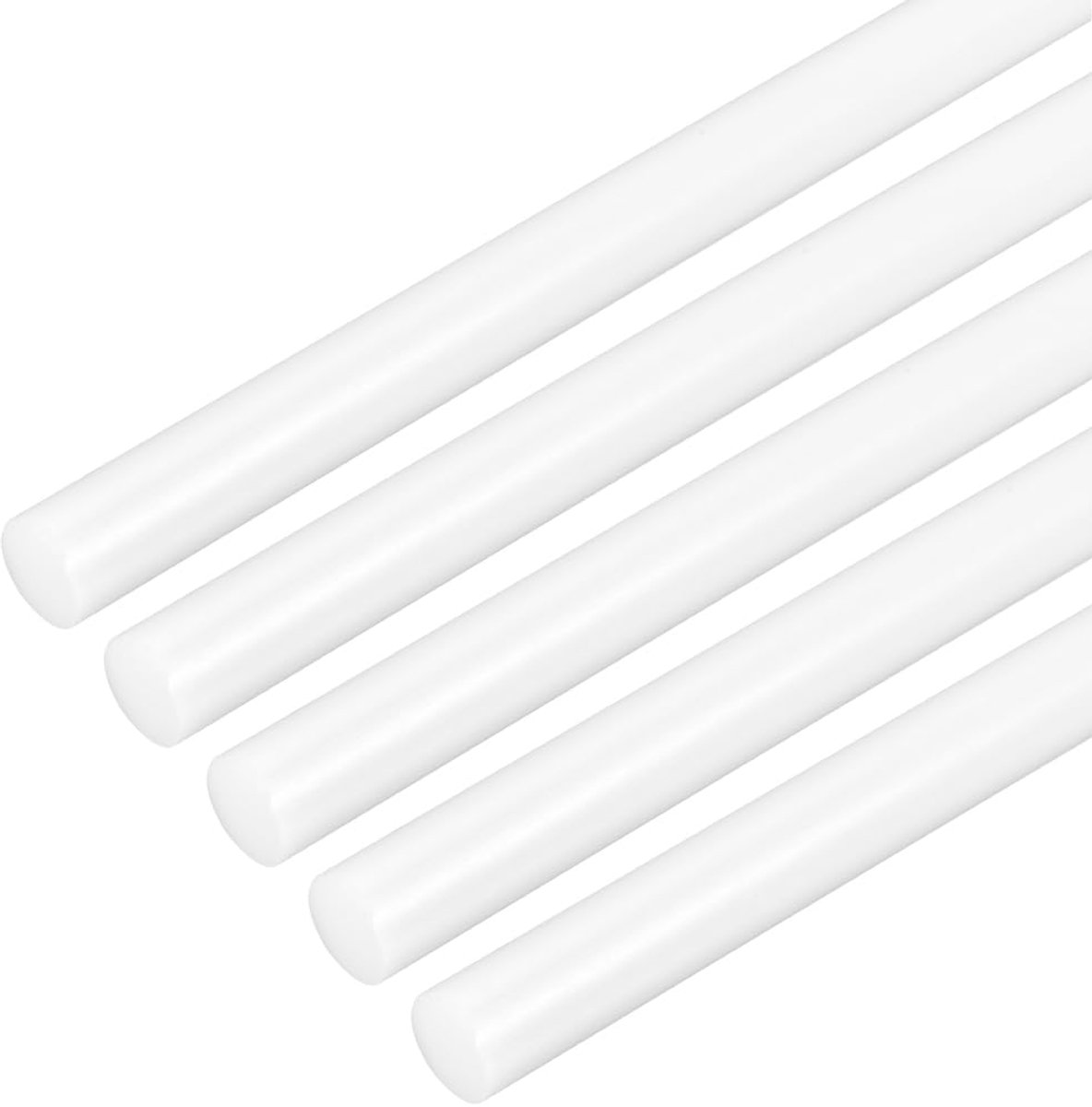 10 stuks witte kunststof stangen 3 x 406 mm POM ronde staaf ABS-kunststof, ronde volledige stang, doe-het-zelf model voor doe-het-zelf speelgoedbouw, architectuurmodelbouw