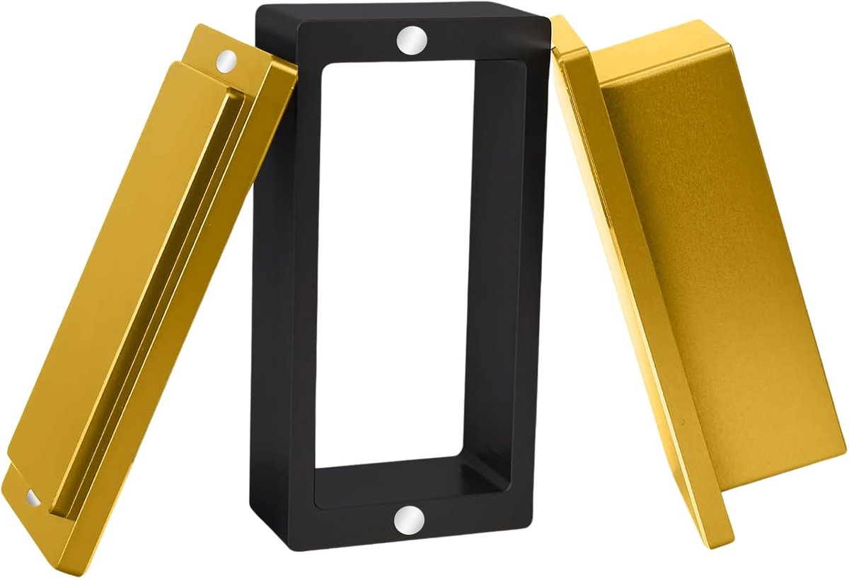 Voorpersvorm, 5x10 cm Rechthoekige Aluminium Voorpersplaat voor Harsextractie, Duurzame en Herbruikbare Voorpersvorm voor Hasj, Kief, Bloesem, Premium Gouden