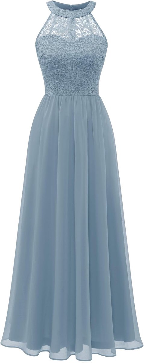Lange Halter Cocktailjurk Chiffon Prom Huwelijks Ceremonie