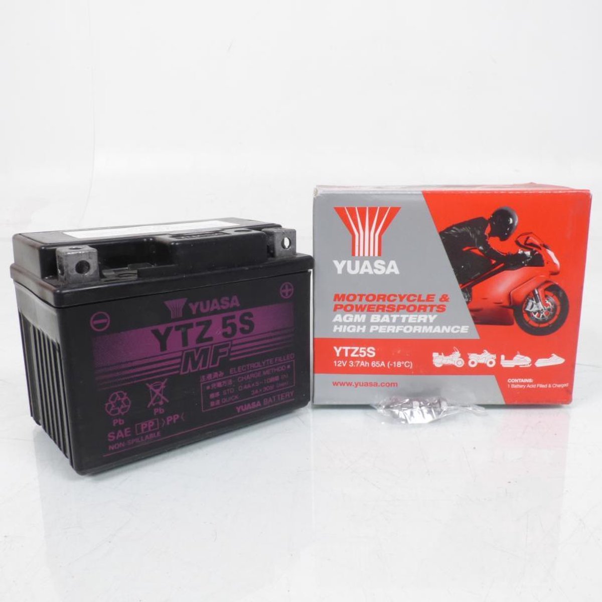 yuasa accu voor motor honda 125 msx 2013 tot 2019 ytz5-s / 12v 3.7ah nieuw