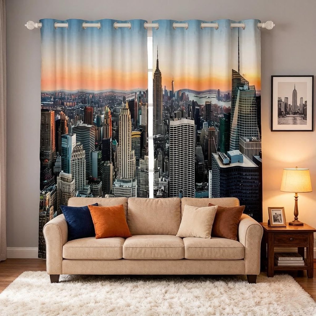 Elzusha - Raamdecoratie met New York Skyline