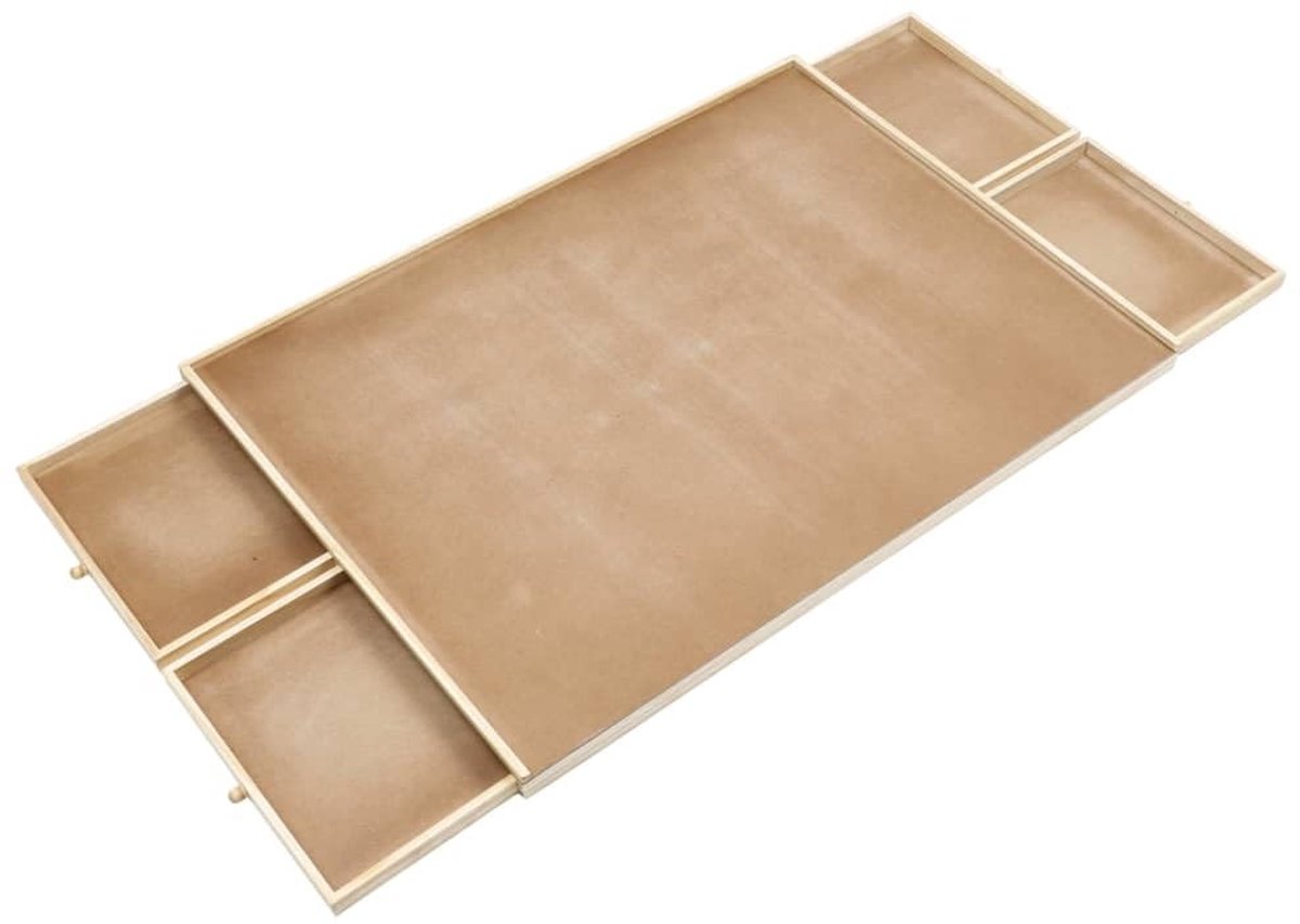 Elzusha - Puzzelplaat met 4 Lades - 76 x 57 cm - MDF en Grenenhout