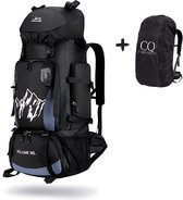 CarryQuest® 90L Outdoor Rugzak - Waterdichte Backpack voor Hiking, Camping & Backpacken - Zwart