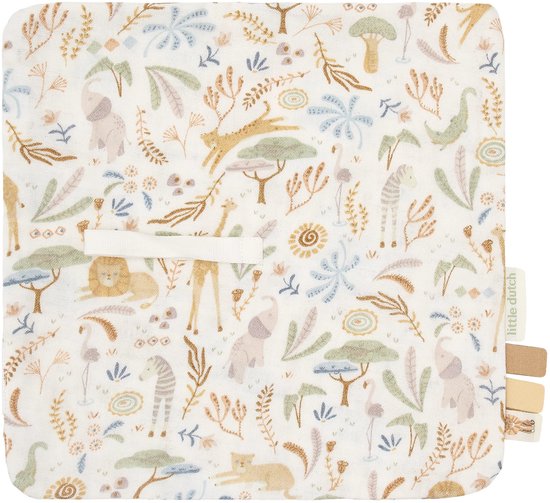 Little Dutch Speendoekje - Hydrofiel - Safari Wonders — afbeelding 4