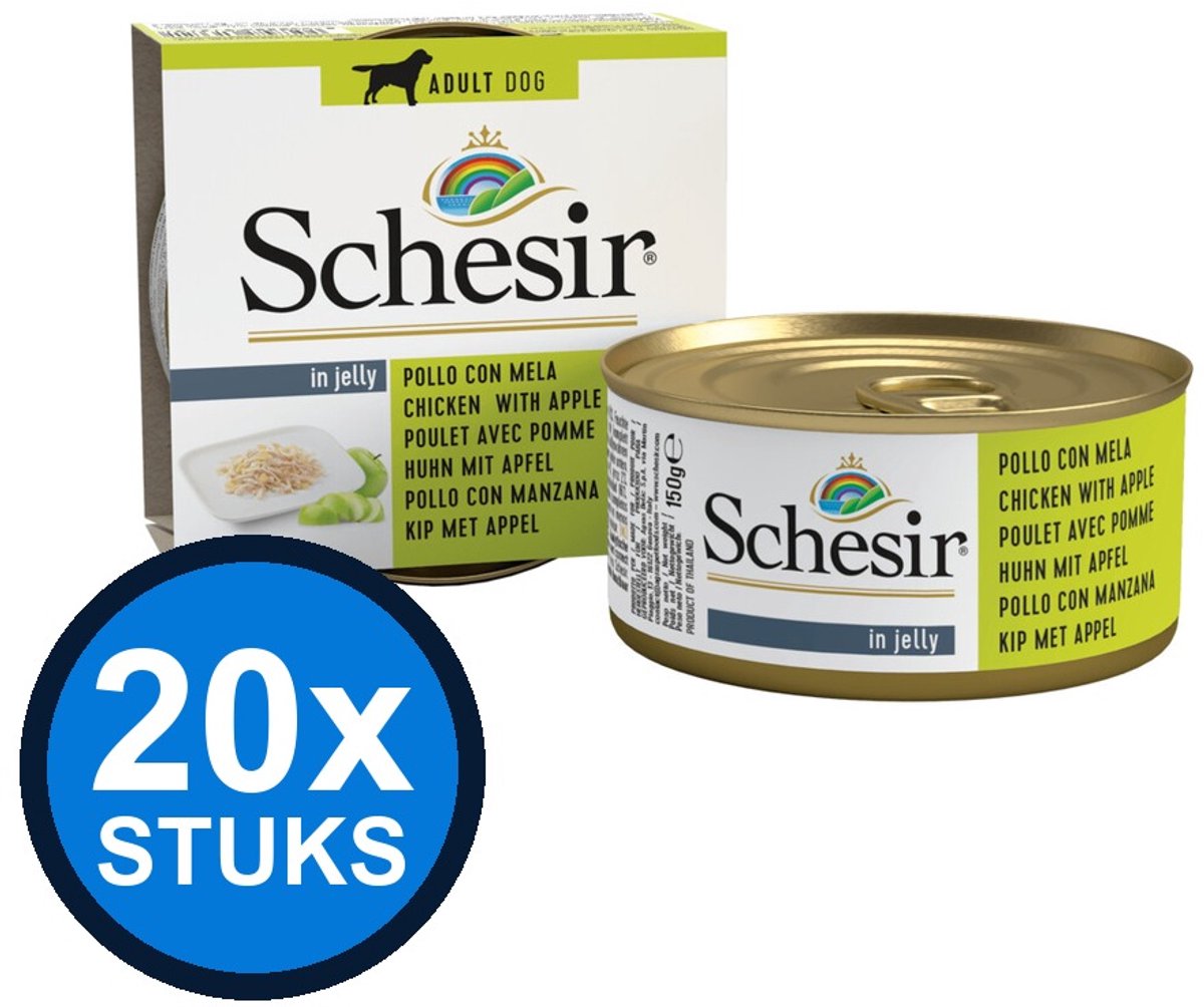 Schesir Schesir hond blik gelei kip&appel 150gr
