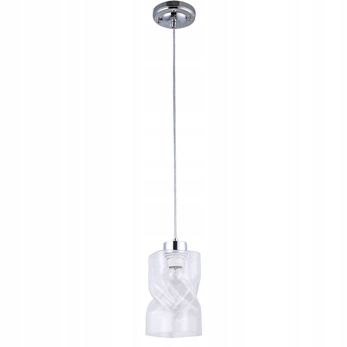 LARVIK hanglamp E27 chroom glas 16cm