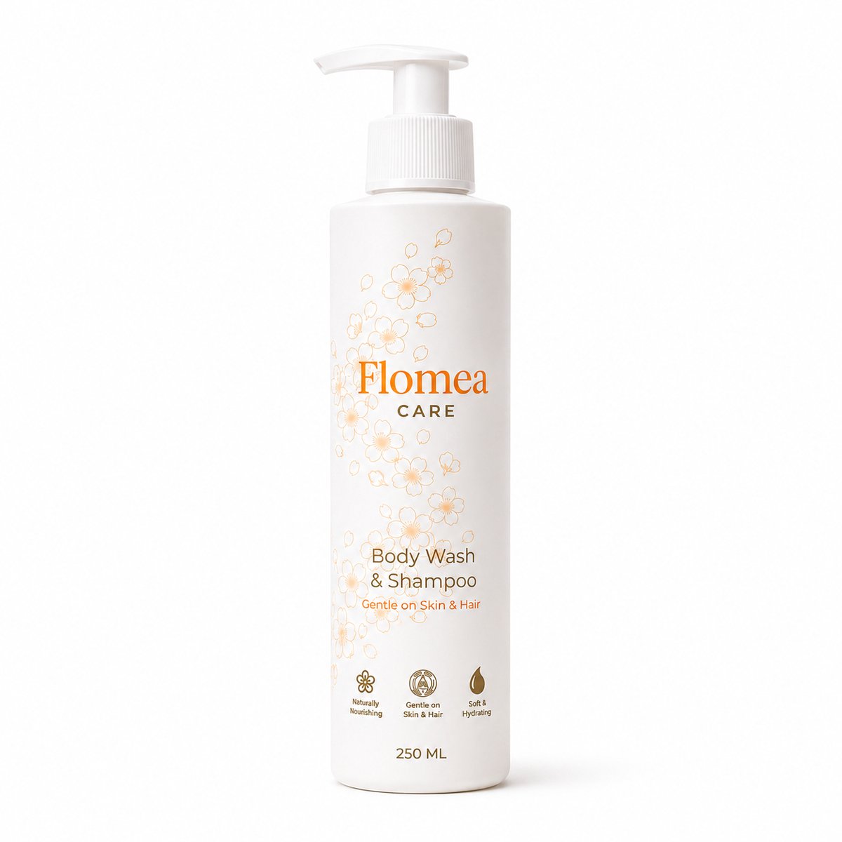 Flomea Care - Blossom Care - Body Wash & Shampoo Baby & Kids - Voor droge en gevoelige huid - 250 ml