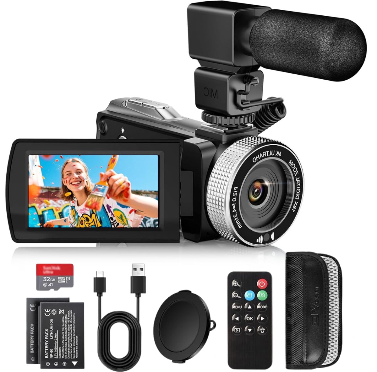 ApexArte® Vlog Camera voor Beginners - Videocamera voor Kinderen - Handycam