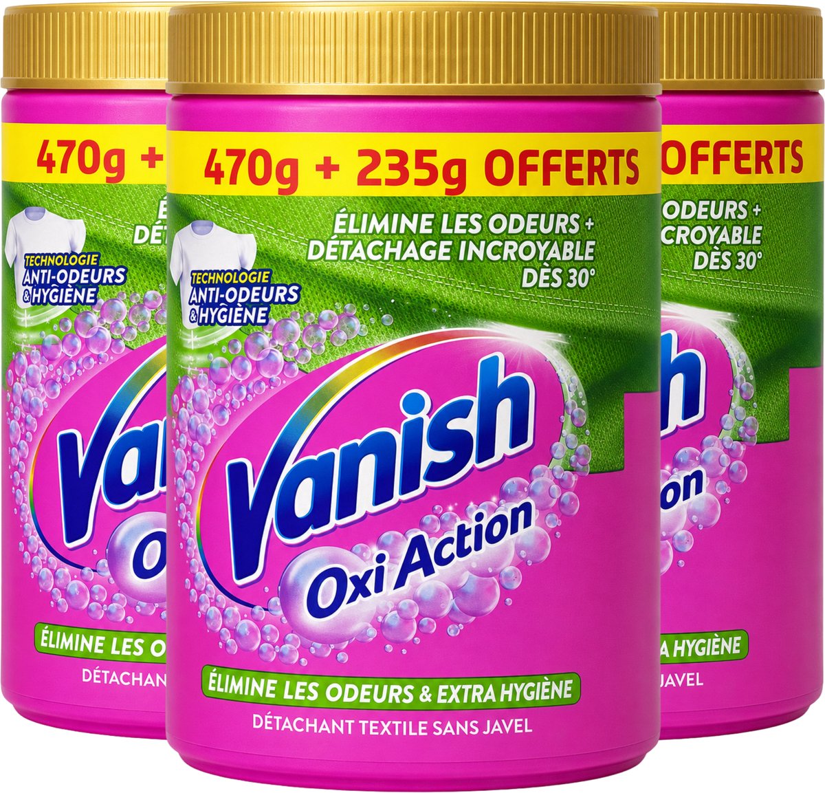 Vanish Oxi Action Vlekkenverwijderaar Gekleurde Was 3x705g Voordeelbundel