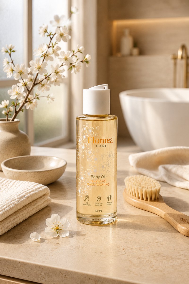 Flomea Care - Blossom Care - Baby Olie - Voedende Babyolie Baby & Kids - Voor droge en gevoelige huid - 150 ml