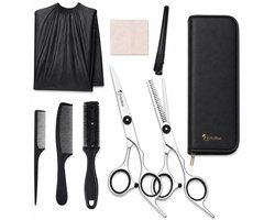 Fritzline 9-delige Kappersset - Kappersscharen - Kappersmantel - haar schaar - kapper - schaar kapper - uitdunschaar - uitdunschaar kapper - kappersschort- professionele kappersset - kapmantel - kapper spullen