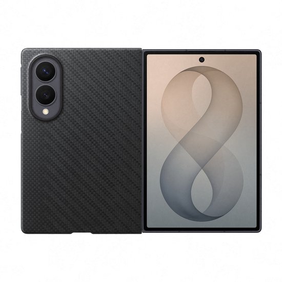 Samsung Galaxy Z Fold 8 Carbon Back Cover met Magneet Zwart