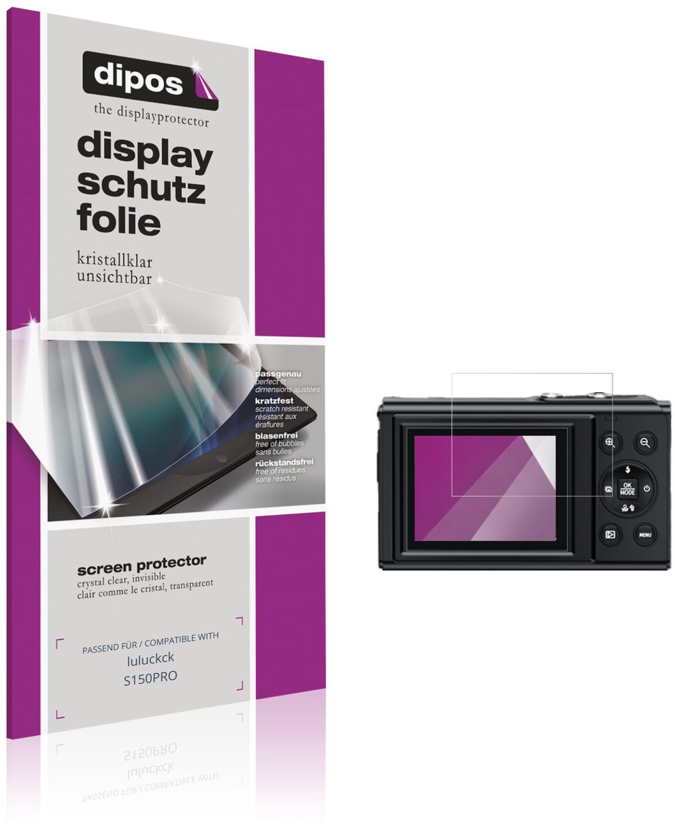 dipos – 4x Beschermfolie geschikt voor luluckck S150PRO | Krasbestendige & heldere Screenprotector Ultra-Thin