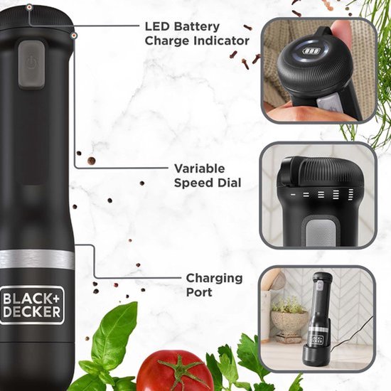 Black & Decker BCKM1011KGF-QW blender 0,7 l Staafmixer Grijs, Roestvrijstaal van Merkloos — afbeelding 4