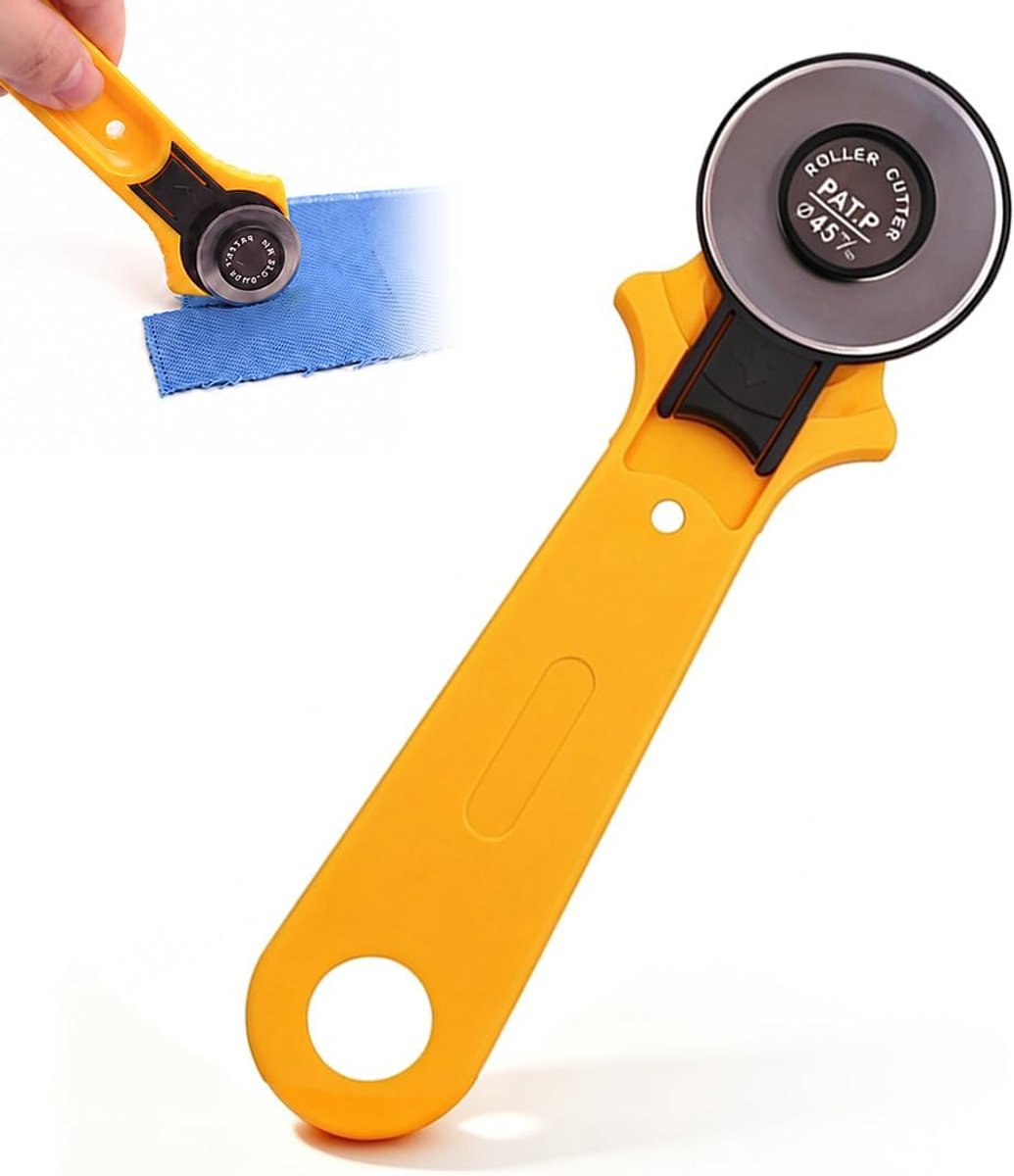 Draaimes voor naaien, 45 mm, ergonomisch, rolmes voor papier, stof, leer, scrapbooking