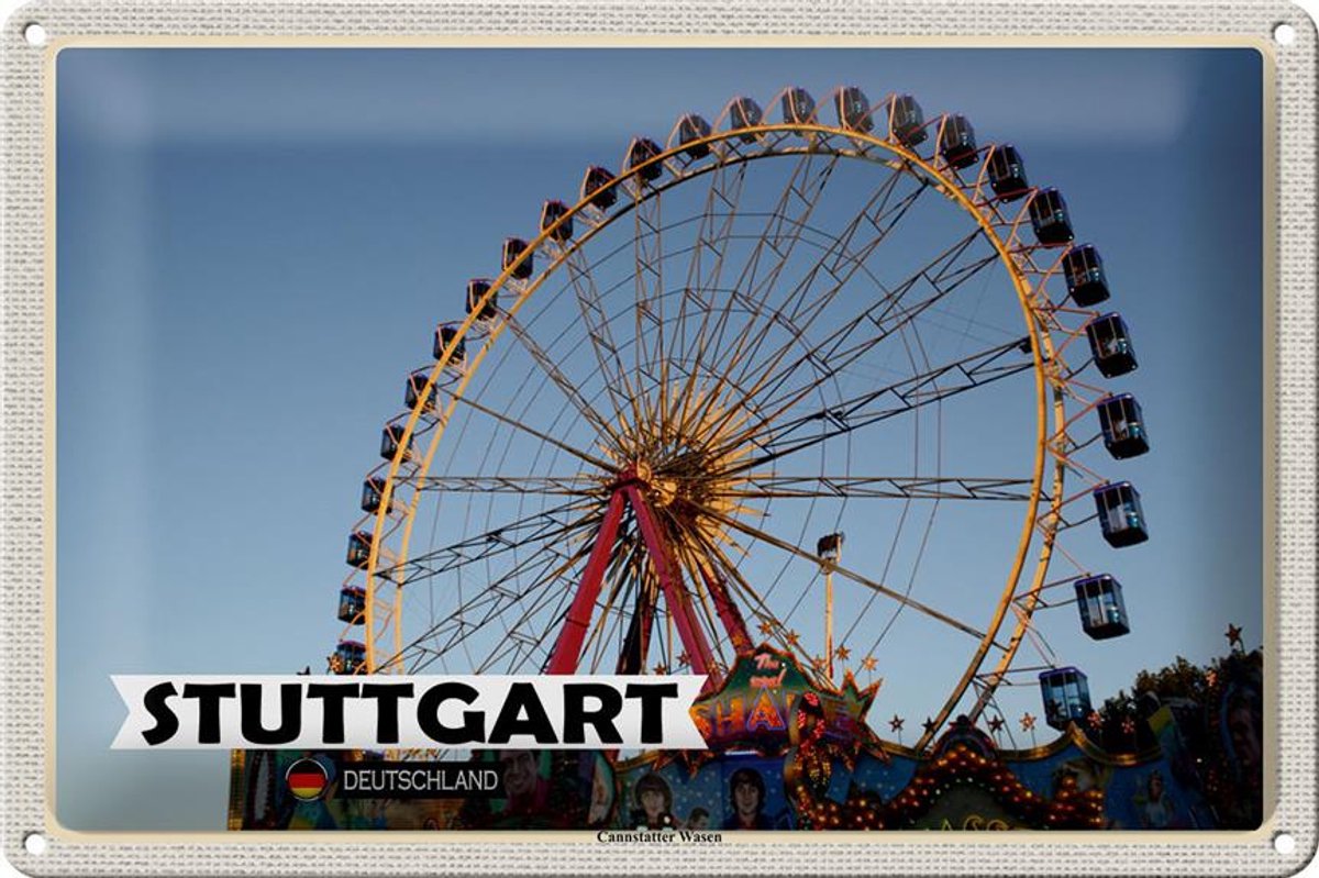Blechschild Städte Stuttgart Cannstatter Wasen 30x20cm