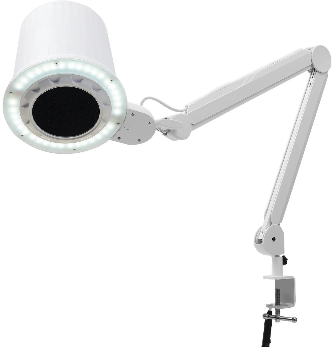 Atlasyx nail dust collector - Nagel stofzuiger - Nagelstof afzuiger - Manicure apparaat - LED Licht 3 Kleuren - 55W - Verstelbaar