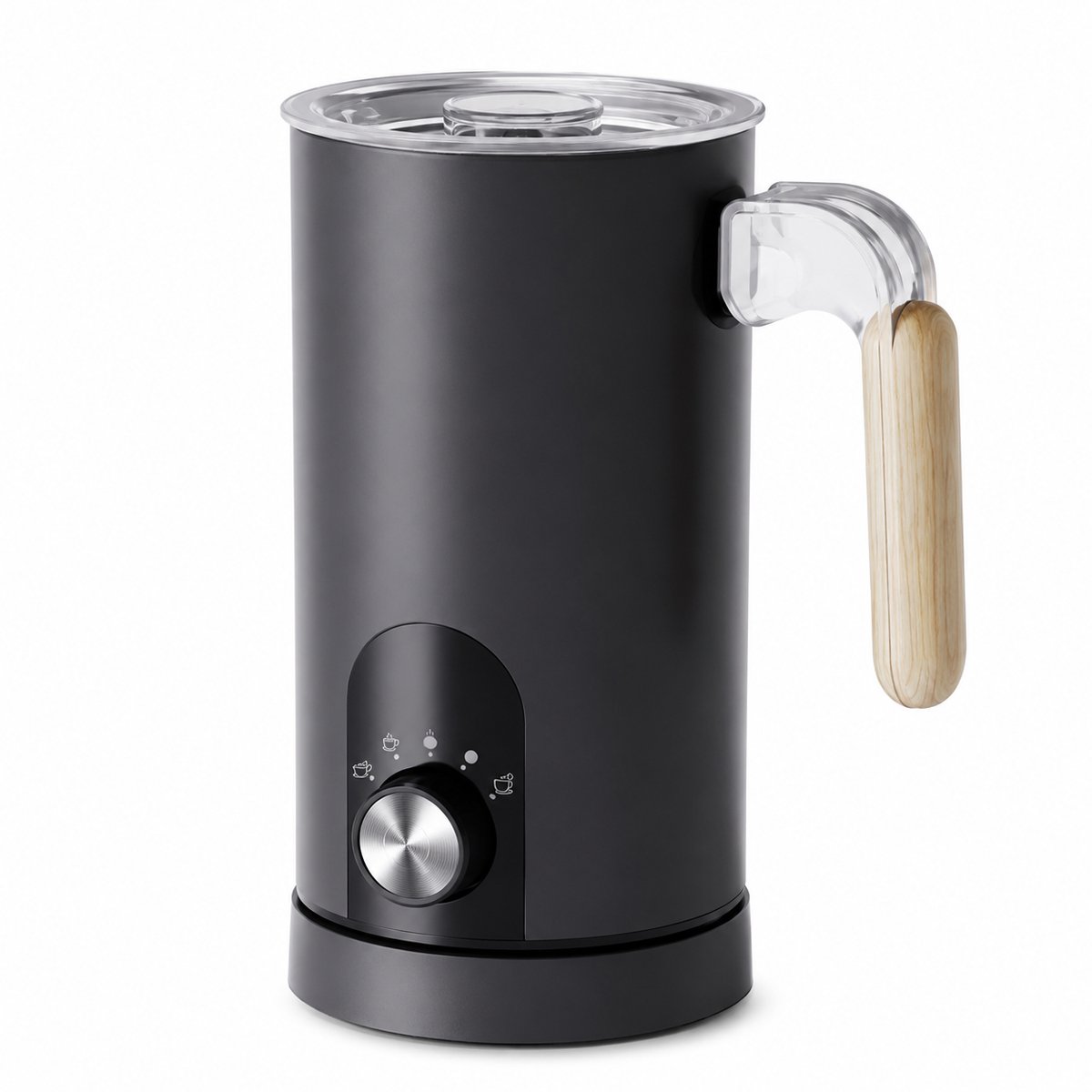 Bobypet - Elektrische Melkopschuimer 5-in-1 - Automatische Melkschuimer en Opwarmer met Afneembare Karaf - 30 dB Fluisterstil - Vaatwasserbestendig - 350 ml - Zwart
