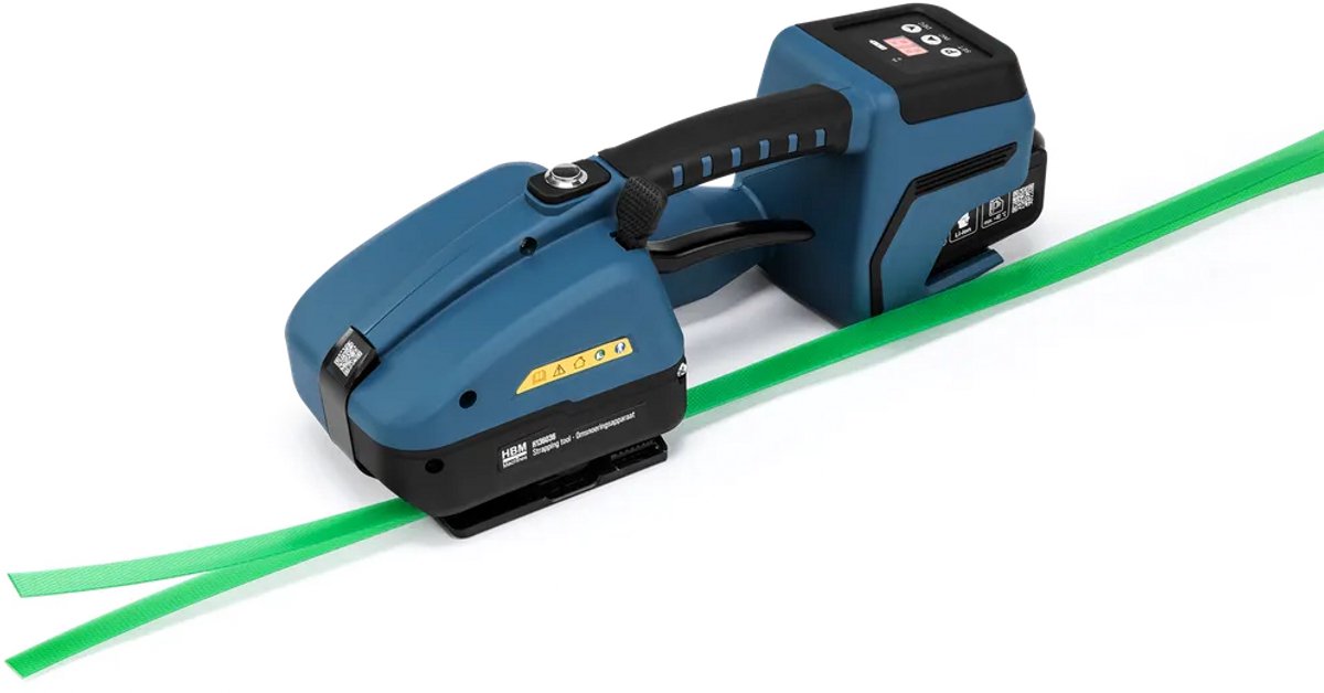 HBM Accu Omsnoeringsapparaat – 18V – Spankracht 600-3500 N – Voor PET & PP Band – Inclusief Lader + Accu