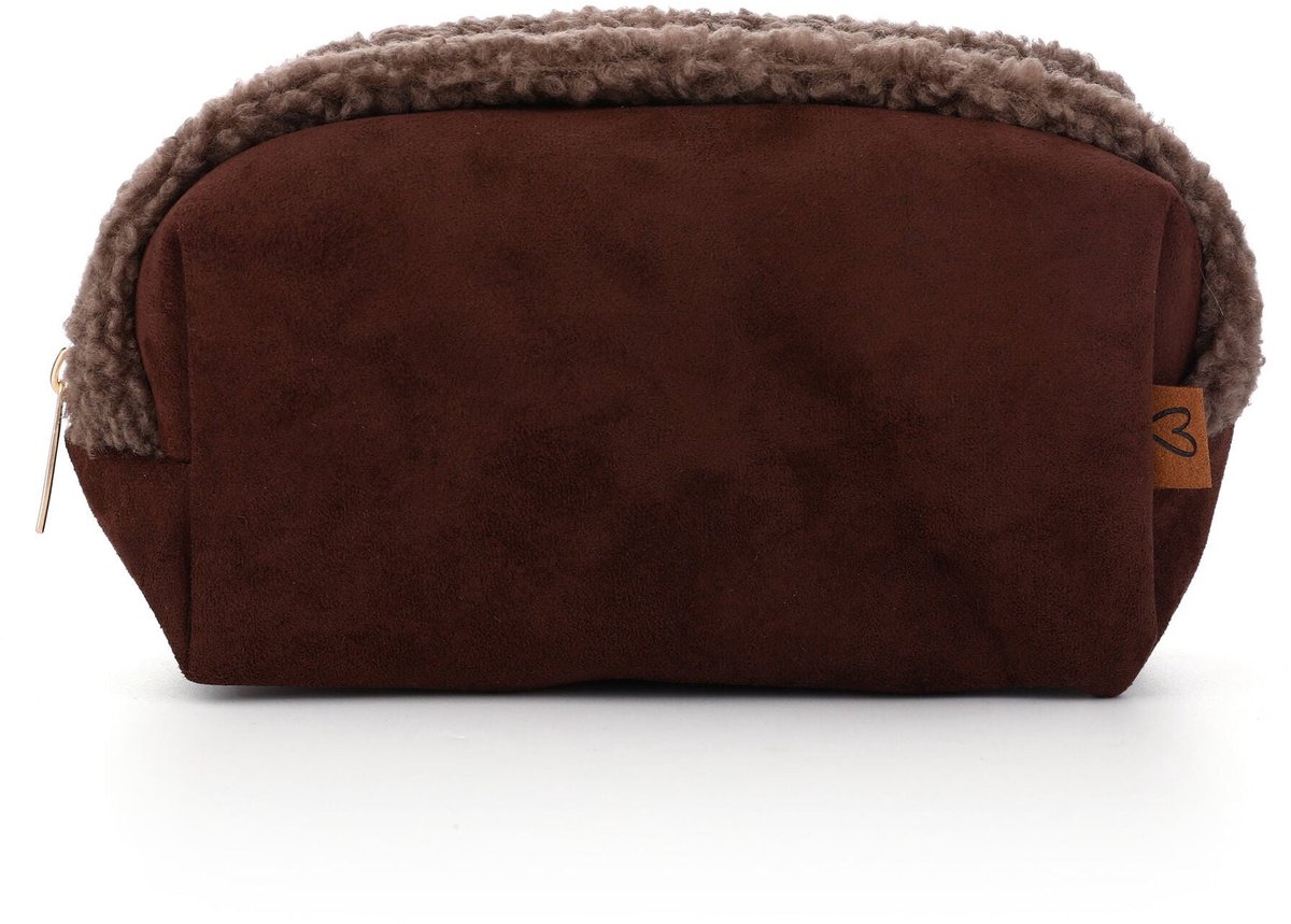 Sunset Fashion Make-up tas Teddy coffee 20x12cm