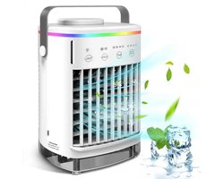 Mobiele Airco Zonder Afvoer - Mobiele Airco voor Slaapkamer - Luchtkoeler - Aircooler - 470ML - 3 Standen & Timer - 5V - Wit