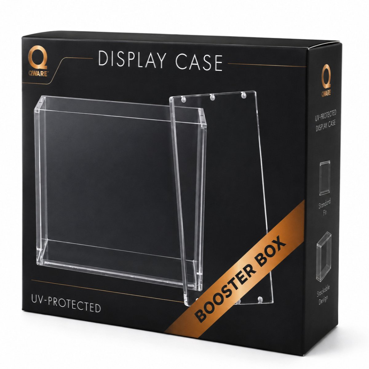 QWARE - Booster Box Acryl Case Magnetisch - Geschikt Voor Pokemon Boosterbox - Acrylic Case - TCG Protector Display - UV Bescherming - Premium Kwaliteit
