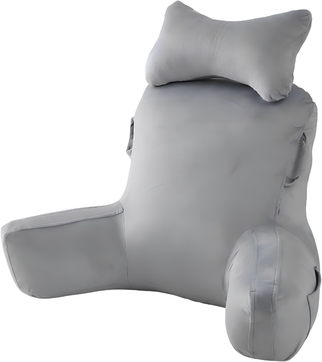 NIVA® Lees Kussen - Leeskussen - Leeskussen voor in Bed - Grijs - 100cm x 33cm x 78cm