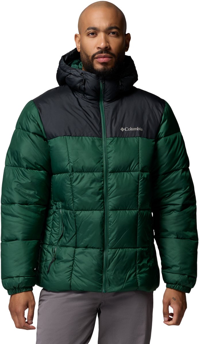 Columbia Puffect™ IV Hooded Jacket Heren Outdoorjas Rain Forest Zwart