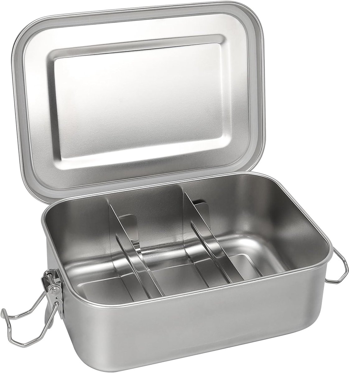 850 ml roestvrijstalen lunchbox, waterdichte Bento Box met vakken en afdichtingen voor school, werk, picknick, duurzame en milieuvriendelijke BPA-vrije broodtrommel voor studenten en