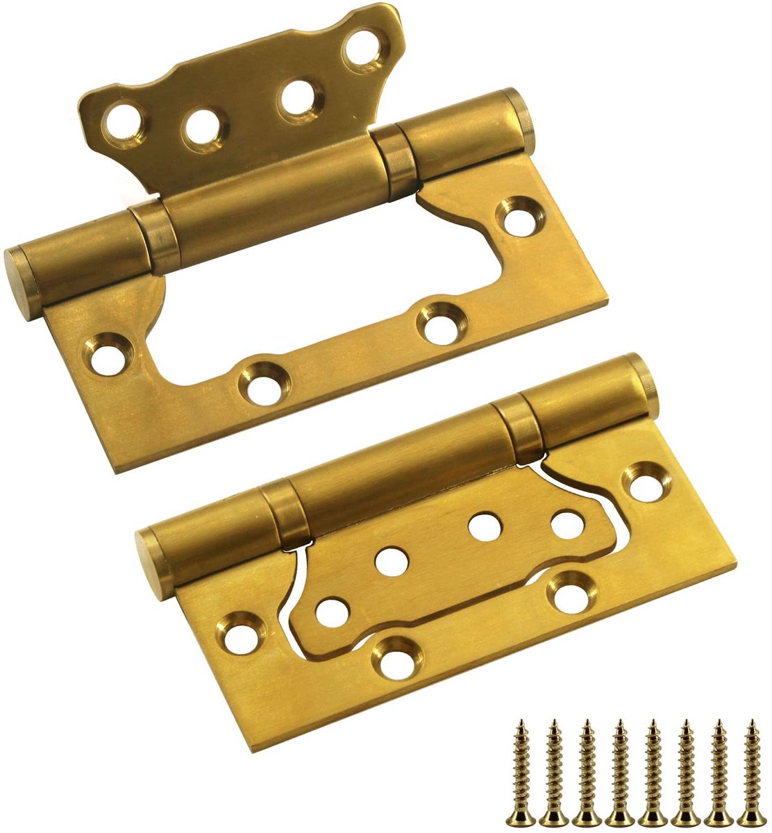 4x3 Inch (10x7.5cm) Gouden Vierkante Deur Scharnieren Massief RVS Kogellagers Deurscharnieren 3mm Dikte Scharnieren (2 stuks)