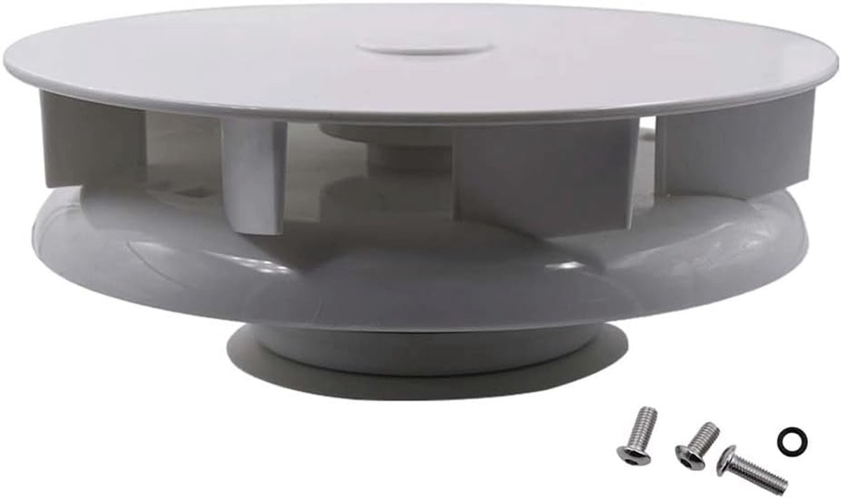 roterende dakventilator met laag profiel voor bestelwagens bussen, Witte windgedreven roterende ventilator (wit)