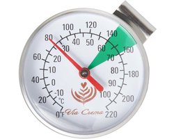 SnelShoppen - Melkopschuimer Pitcher Thermometer voor Koffiemachine - Melkkan met Thermometer voor Perfecte Melkopschuim - Geschikt voor Normale en Pl