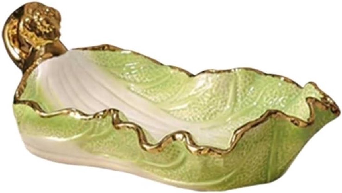 Fruitschaal Chinese koolvormige fruitschaal, keramiek, met handvat, te gebruiken als decoratie op de eettafel of het aanrecht