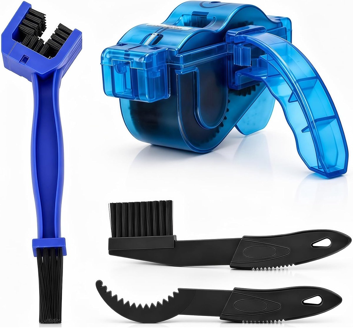 Fietsketting, Kettenreiniger, 4 in 1 Kettenreiniger Set, Kettenreiniger, Reinigingsborstenwerkzeuge, Geschikt voor Alle Kettenreiniger