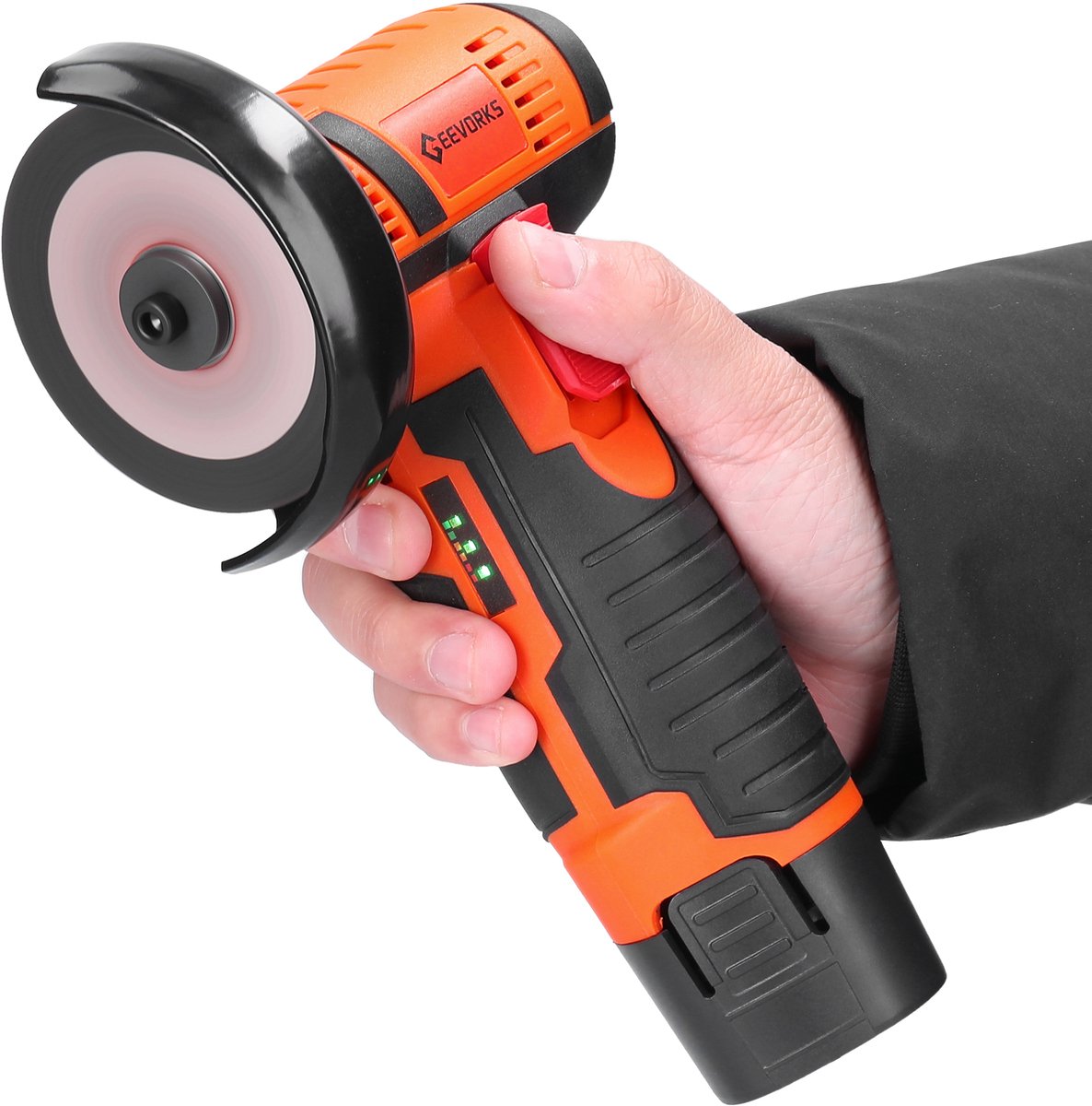 Mini Haakse Slijper 12V – 19500 RPM – Draadloze Accuslijper – 75 mm Snijschijven – Voor Slijpen, Snijden en Polijsten