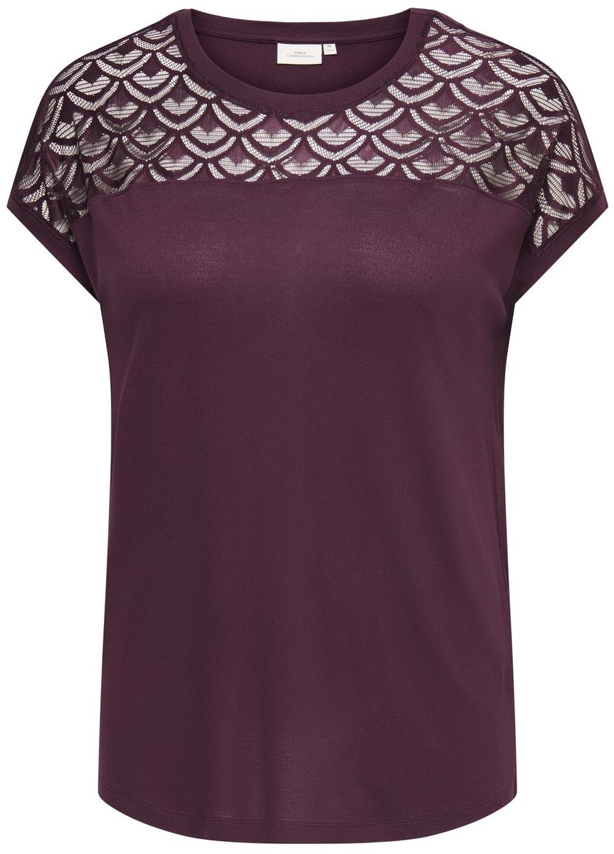 ONLY CARMAKOMA - CARFLAKE S/S MIX TOP JRS NOOS Dames Top