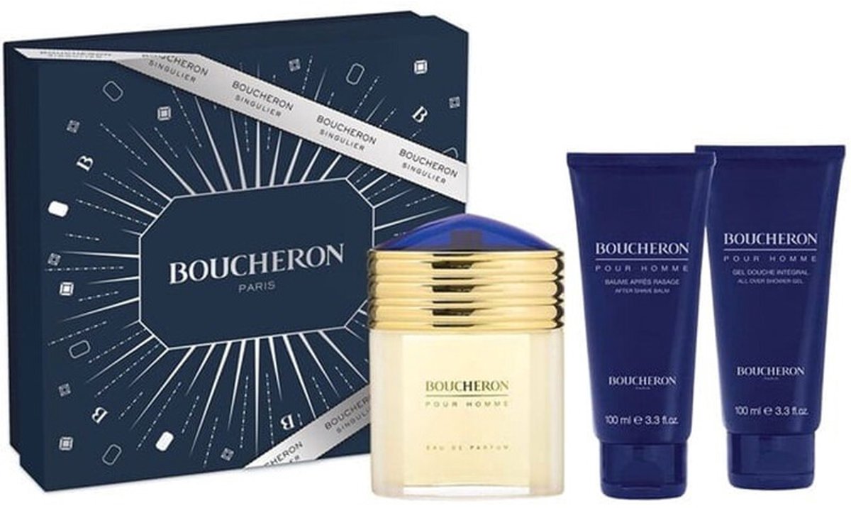 Boucheron Homme Eau De Parfum Spray 100ml Set 3 Pieces