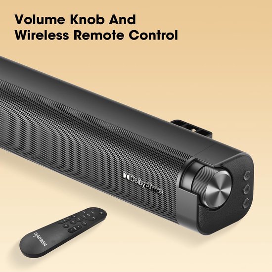 Soundbar met Subwoofer - Home Cinema Systeem - Film Kijken - Dolby Atmos Ondersteuning - 50 Centimeter - Zwart — afbeelding 3
