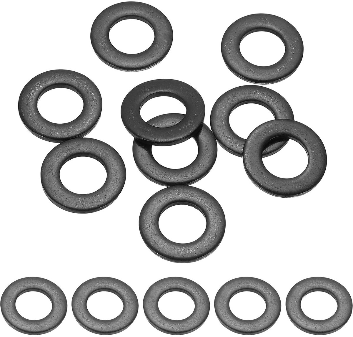 9 stuks M10 sluitringen van staal, M10 x 20 x 2 mm, set met metrische platte sluitringen, 304 roestvrij staal, veiligheid, hydraulische afdichtingen voor schroeven, bouten in de auto, 9 stuks