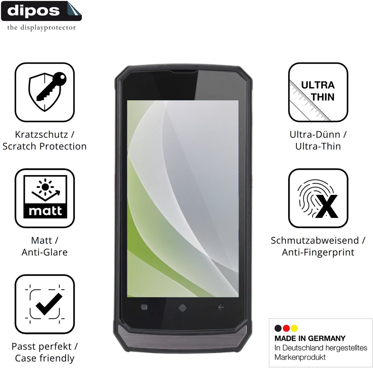 dipos – 4x Matte Beschermfolie geschikt voor Conker SX5L | Krasbestendige & antireflecterende Screenprotector Ultra-Thin