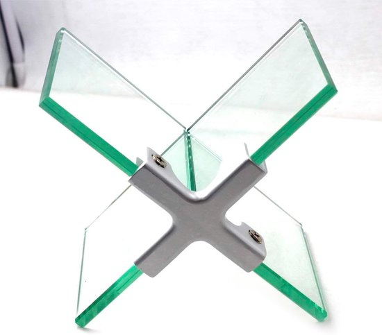 Glasklem Aluminiumlegering Glas Ondersteuning Beugel Fit voor 6-10mm Glasdikte Kom met Schroeven (Pack van 2) — afbeelding 3